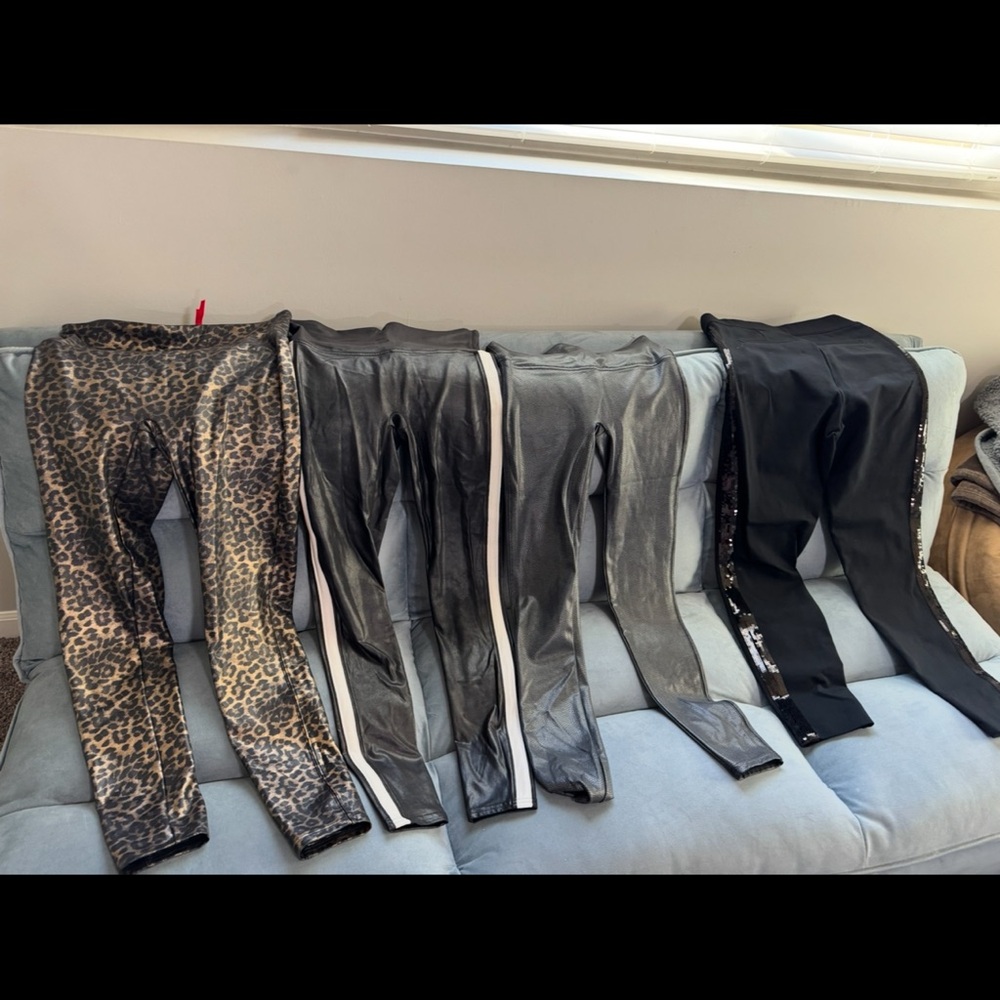 Leopard Print and Black Leggings Set